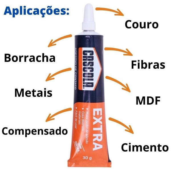 Imagem de Cola De Contato Sapateiro Colar Tênis Sapato Cascola 30G