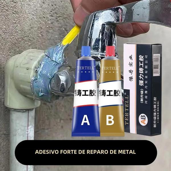 Imagem de Cola de Reparo para Metal - 100ml, Resistente ao Calor, Soldagem a Frio Industrial