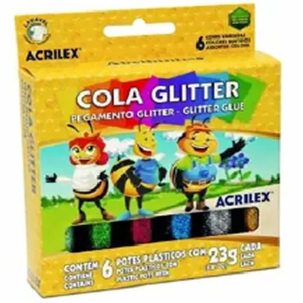 Imagem de Cola glitter/23g 6 cores    acrilex   29230000