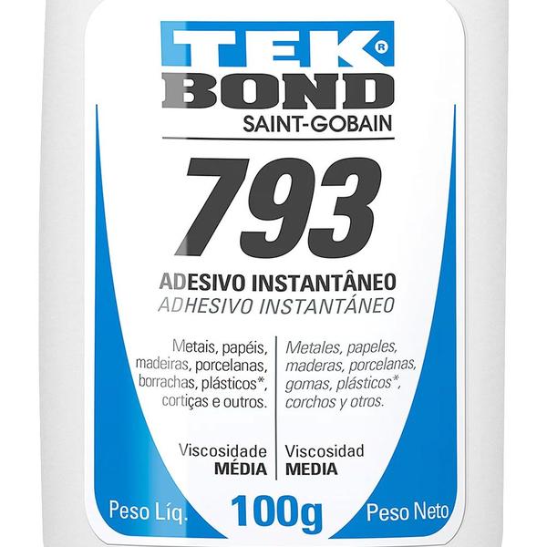 Imagem de Cola Instantânea 793 Média Viscosidade 100g - TEK BOND