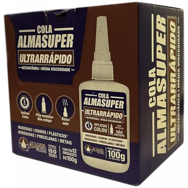 Cola Instantanea Almasuper Nao Entope Ultrarrapido 100G - RCD Imagem de Cola Instantanea Almasuper Nao Entope Ultrarrapido 100G