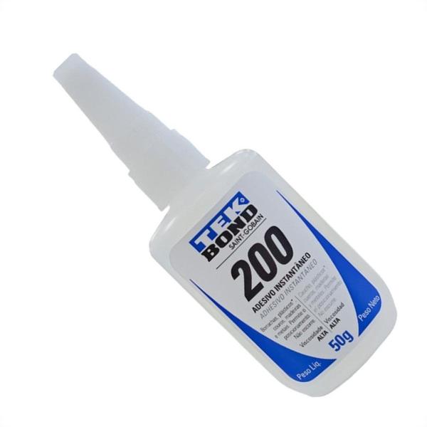 Cola Instantanea Tekbond 200 - Nao Entope - Bico Tipo ''A'' Alta Viscosidade 50G - RCD Imagem de Cola Instantanea Tekbond 200 - Nao Entope - Bico Tipo ''A'' Alta Viscosidade 50G