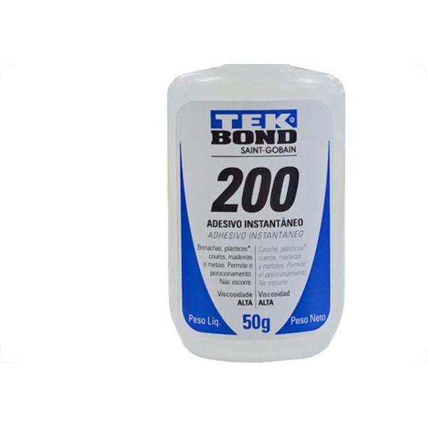 Cola Instantanea Tekbond 200 - Nao Entope - Bico Tipo ''A'' Alta Viscosidade 50G - RCD Imagem de Cola Instantanea Tekbond 200 - Nao Entope - Bico Tipo ''A'' Alta Viscosidade 50G