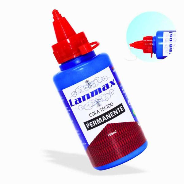 Imagem de Cola para Tecido Permanente Artesanato Patchwork Lanmax 100ml