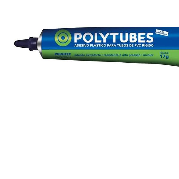 Imagem de Cola Pvc Polytubes  17G Bisnaga Pulvitec  Aa014 ./ Kit Com 48