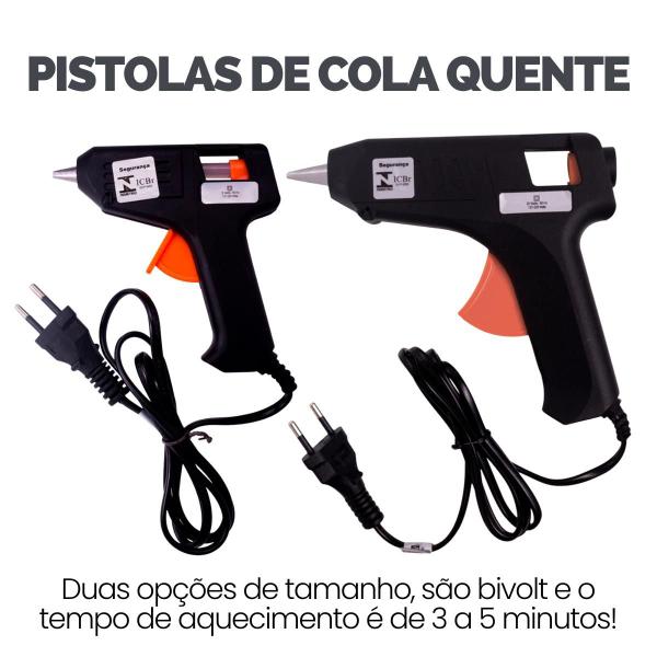 Imagem de Cola Quente Pequena Grande Artesanato Aquecimento Até 5 Minutos - Escolha Seu Kit