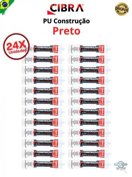 Imagem de Cola Selante Pu Construção De Poliuretano CibraFlex 400g 3 cores Cx c/ 24 Unid. Vedação Calhas Rufos Pias Telhados