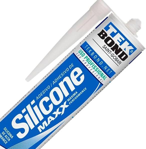 Imagem de Cola Silicone Acético tranparente 280g Tekbond Maxx Aquário