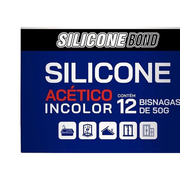 Imagem de Cola Silicone Bond Garin 50G Incolor Ssai-050C - Kit C/12