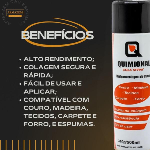 Imagem de Cola Spray p/ Placas de Isolamento Acústico Aplicação Segura