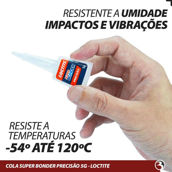 Imagem de Cola Super Bonder 5g Precisão Loctite Multiuso Ultra Forte Instantânea Resistente 