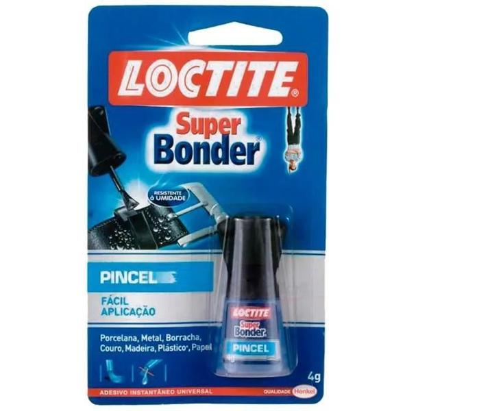 Imagem de Cola Super Bonder Pincel Loctite 4G Multiuso Fácil Aplicação