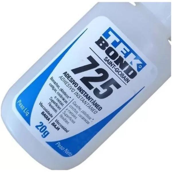 Cola Tek Bond Instantânea 725 20g Alta Resistência Cola Tudo Unhas Madeira Plástico Artesanato Multiuso Geral - TEKBOND Imagem de Cola Tek Bond Instantânea 725 20g Alta Resistência Cola Tudo Unhas Madeira Plástico Artesanato Multiuso Geral