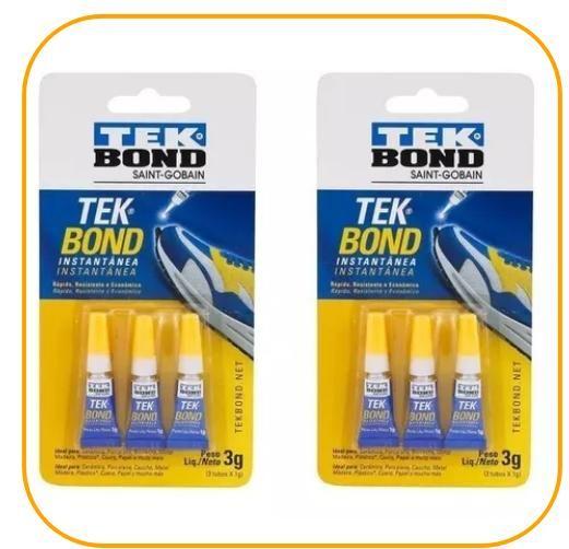 Imagem de cola tek bond kit com 6 bisnagas de 1 gr