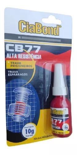 Imagem de Cola Trava Rosca Parafusos Torque Alto Vermelho CB 77 Ciabond 10gs