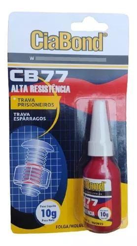 Imagem de Cola Trava Rosca Parafusos Torque Alto Vermelho CB 77 Ciabond 10gs