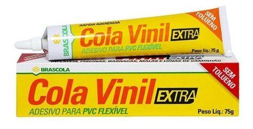 Imagem de Cola Vinil Extra 75g Brascola - Pvc Lona Faixa Banner - 5 Un