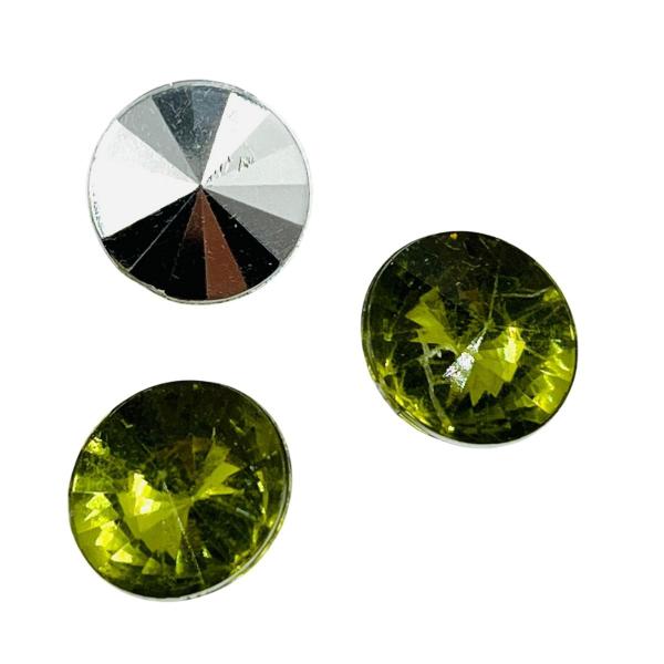 Imagem de Colagem Chaton Diamante Verde 11mm Plástico 50pçs 20g