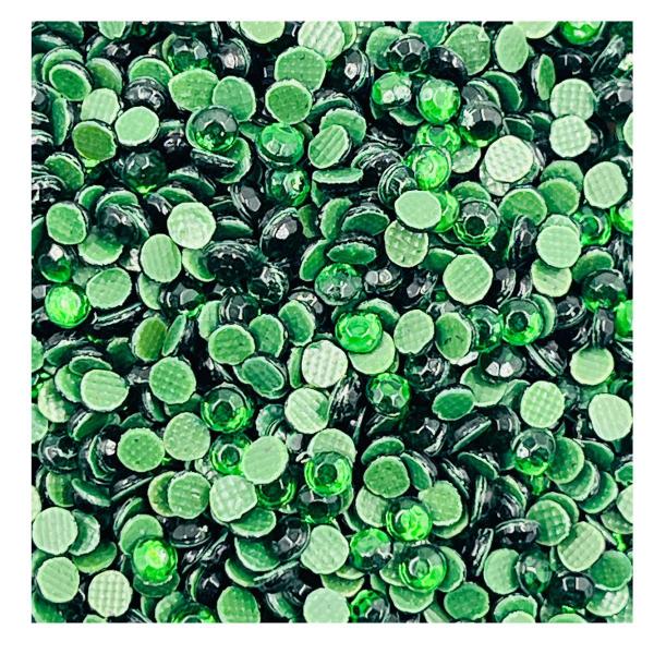 Imagem de Colagem Chaton Hot Fix Pérola Vidro Verde 2mm 1000pç 80g