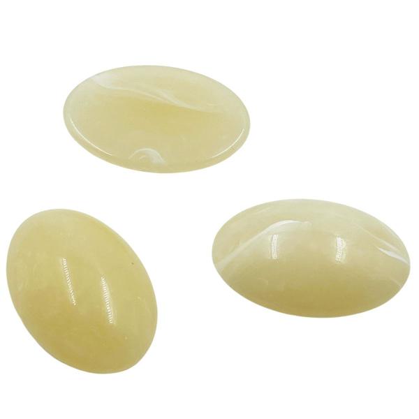 Imagem de Colagem Chaton  Oval  Creme Leitoso Resina 29x20mm 100pçs