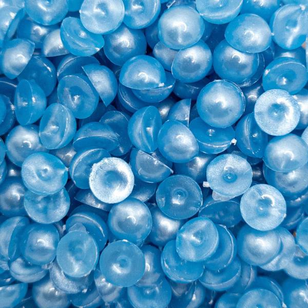 Imagem de Colagem Meia Pérola Plástico Azul 8mm 200pçs 80g