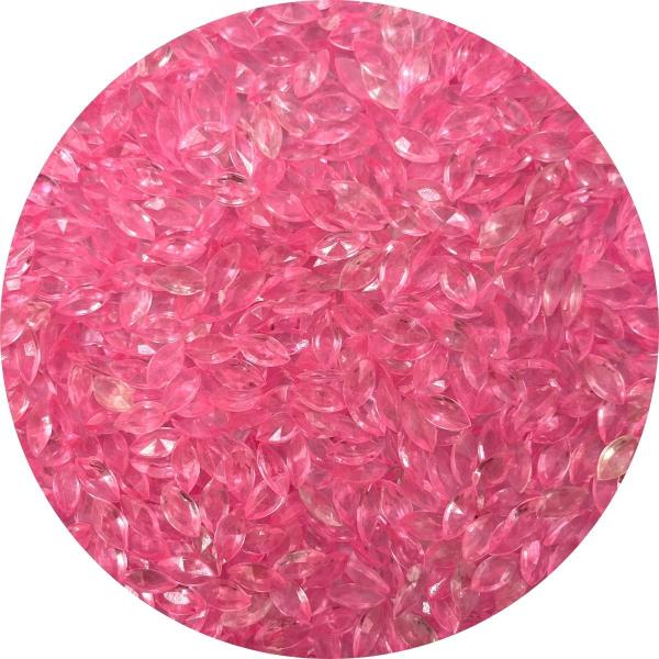 Imagem de Colagem Navete Strass Rosa 4x8mm Transparente 12600pçs 500gr