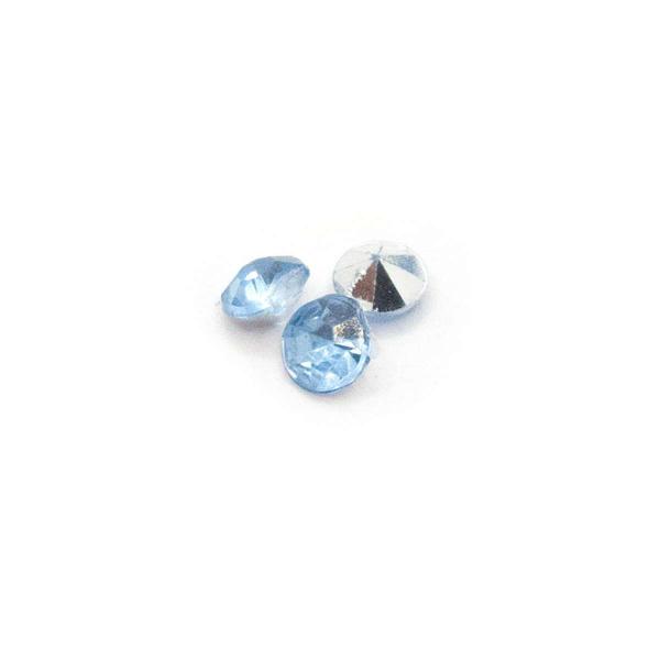 Imagem de Colagem Redondo Strass Acrílico Azul Claro Transparente 3mm 25000pçs 250g