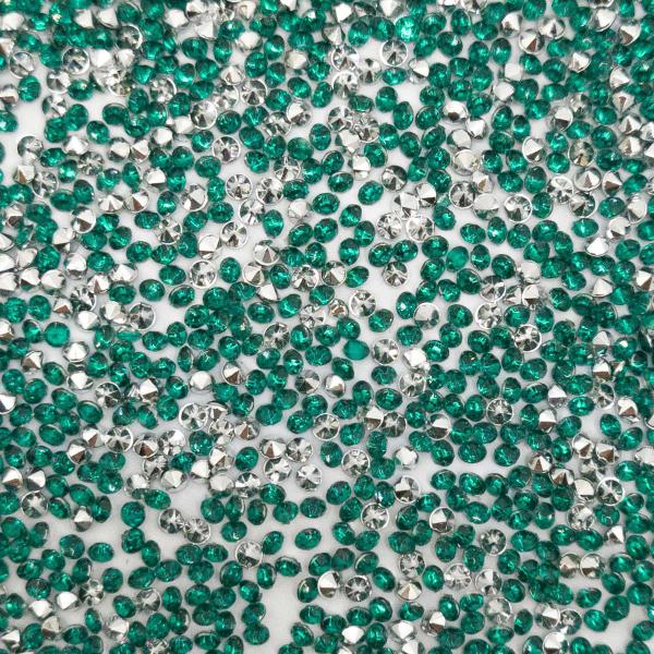 Imagem de Colagem Redondo Strass Acrílico Verde Transparente 2mm 8000pçs 48g