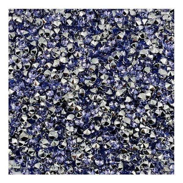 Imagem de Colagem Redondo Strass Roxo Transparente 3mm 3000pçs 30g