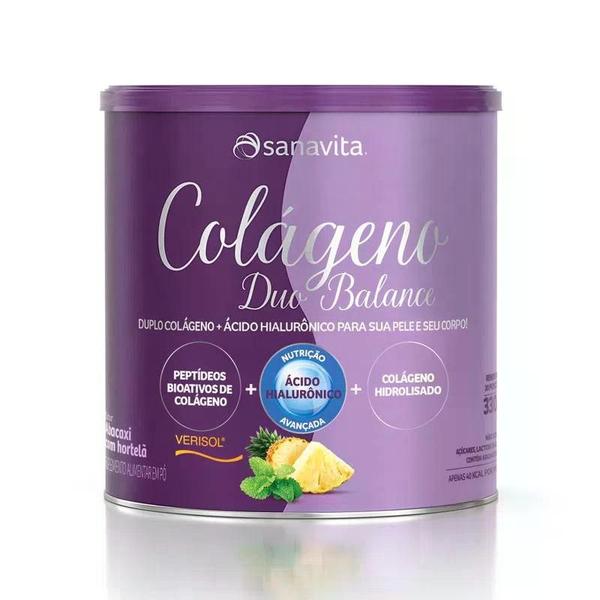 Imagem de Colágeno Duo Balance Abacaxi Com Hortelã Lata 330g Sanavita