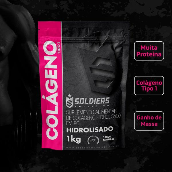 Imagem de Colágeno Hidrolisado 1kg - 100% Puro Importado - Soldiers Nutrition