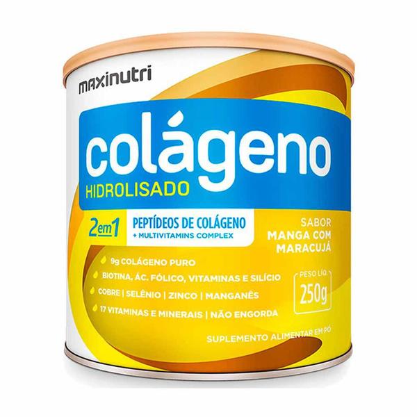 Imagem de Colageno Hidrolisado 2 em 1 Manga com Maracuja 250g Loja Maxinutri