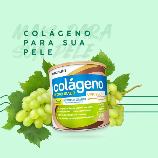 Imagem de Colágeno Hidrolisado 2em1 - 250g Verisol - Uva Verde