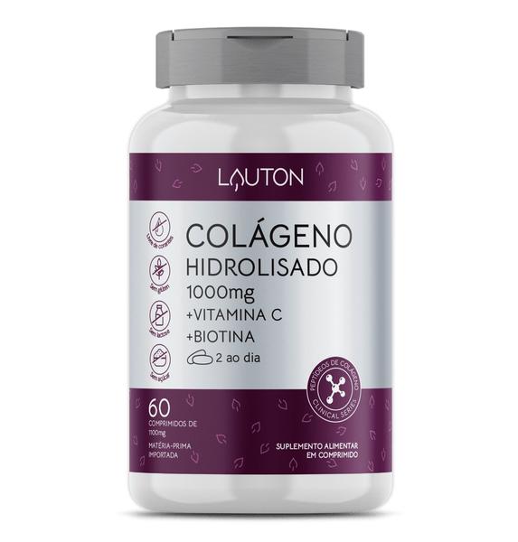 Imagem de COLÁGENO HIDROLISADO + BIOTINA (45mcg) 1000mg 60 COMPRIMIDOS