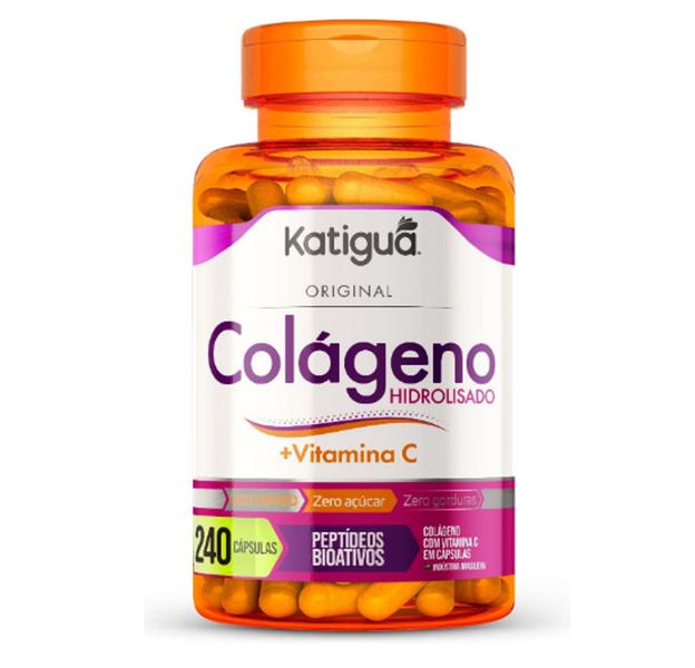 Imagem de Colágeno Hidrolisado c/ Vitamina C - 240 Cáps - Katiguá