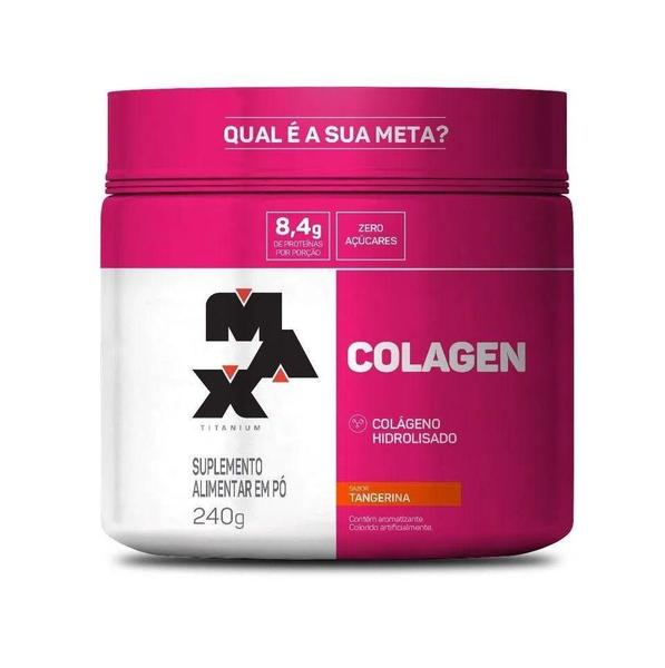 Colágeno Hidrolisado Colagen (240G) - Sabor: Tangerina - Max Titanium Imagem de Colágeno Hidrolisado Colagen (240G) - Sabor: Tangerina