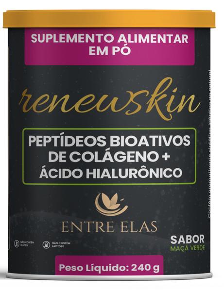 Imagem de Colágeno Hidrolisado com Ácido Hialurônico e Biotina - RenewSkin - 240g - Entre Elas