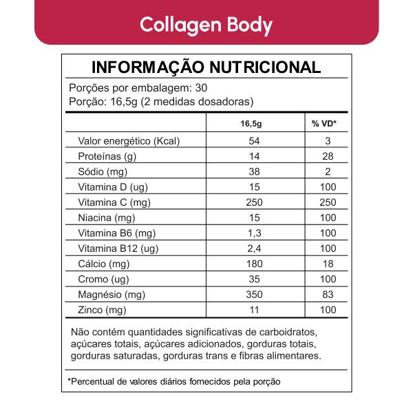 Imagem de Colágeno Hidrolisado e Isolado Proteína Body Balance 15g Com Vitaminas Em Pó Sabor Neutro 30 Doses Vhita 3 unidades