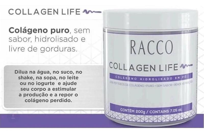 Imagem de Colageno Hidrolisado em Po Puro Sem Sabor Racco 200g - IOS Collagen Life