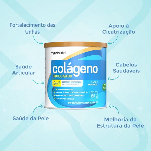 Imagem de Colageno Hidrolisado Sabor Original Lata 250g Maxinutri