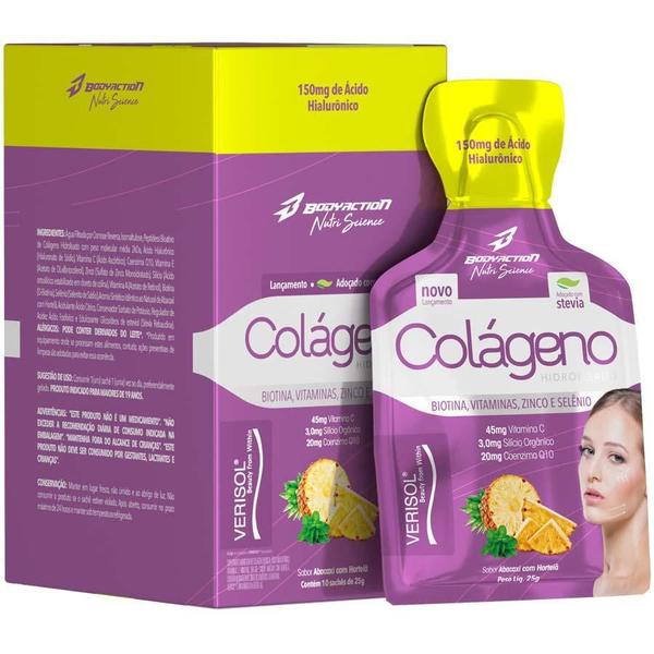 Imagem de Colágeno Hidrolisado Verisol Em Gel Cx 10 Bodyaction Abacaxi