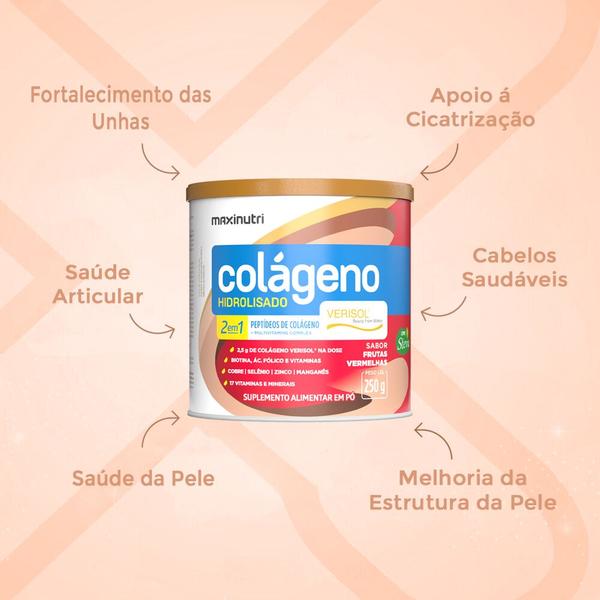 Imagem de Colageno Hidrolisado Verisol Frutas Vermelhas 250g Maxinutri