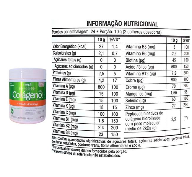 Imagem de Colágeno Hidrolisado Verisol Mix De Vitaminas 240g Katigua