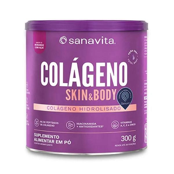 Imagem de Colágeno Skin - Sabor Morango com Açaí  300g - Sanavita