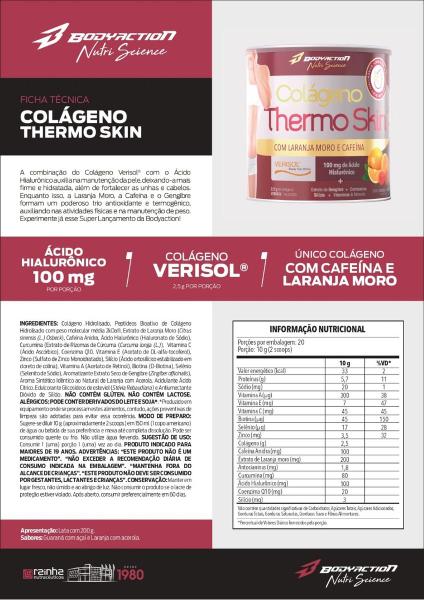 Imagem de Colágeno Thermo Skin 200g Cafeína Laranja Moro Bodyaction