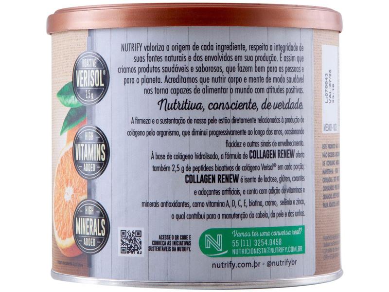 Imagem de Colágeno Tipo I e II Nutrify Collagen Renew - em Pó 300g Laranja Natural