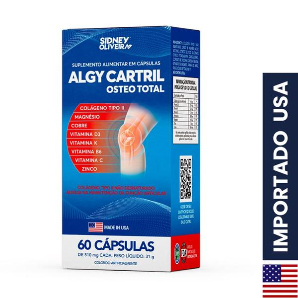 Imagem de Colágeno Tipo Ii Algy Cartril Osteo Total Made In Usa 60