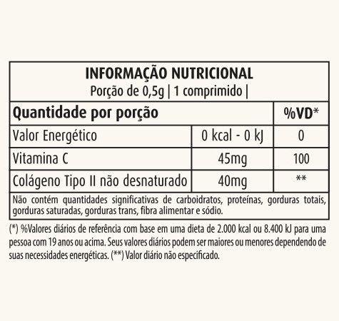 Imagem de Colágeno Tipo II + Vitamina C 500mg (60 caps) - Padrão: Único