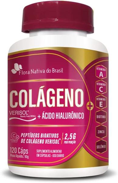 Imagem de Colágeno Verisol + Ácido Hialurônico 120 Caps de 750mg Flora Nativa