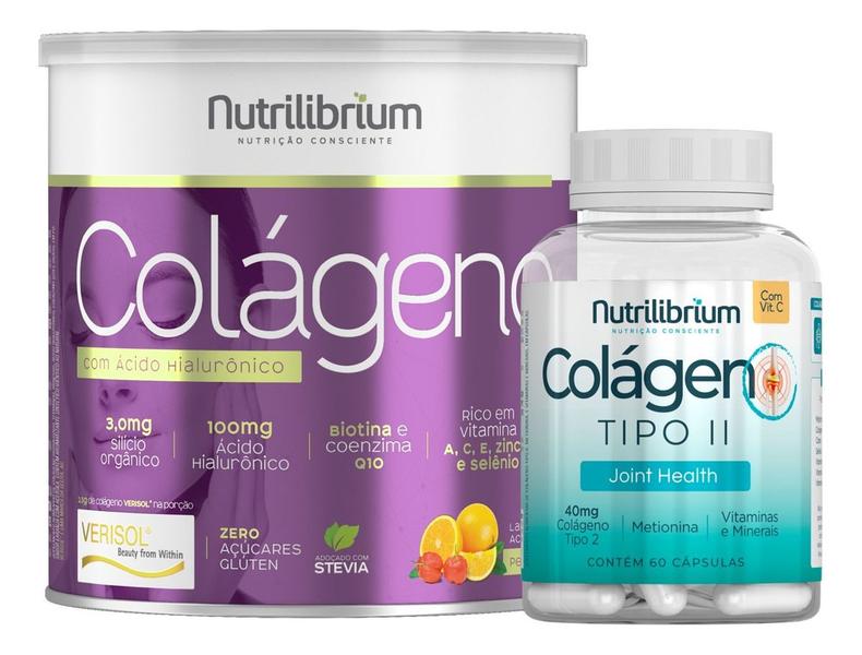 Imagem de Colágeno Verisol Ácido Hialurônico 200g + Colágeno Tipo 2 Premium Nutrilibrium